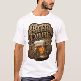 Trendig T-shirt med slogan om ÖL som KRÄVS