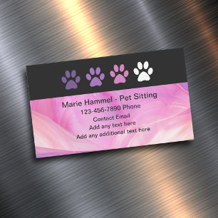 Trendig Tass avtryck Pet Sitter Affärskort Magnet