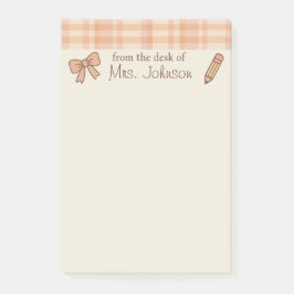 Trendig Teacher Personlig 4"x6" Post IT-anteckning Post-it Block