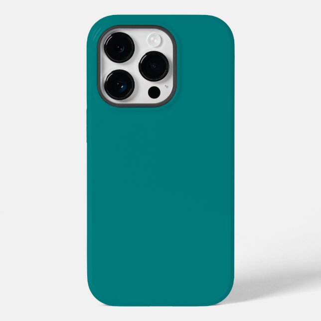 Trendig Teal Blue Grönt Solid Färg, iphone case (Baksida)