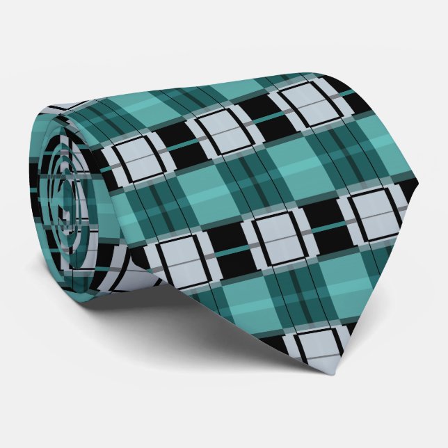 Trendig Teal Grönt Blue White Abstrakt Play Slips (Rullad)