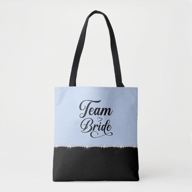 Trendig 'Team Bride' Totebag Tygkasse (Framsida)