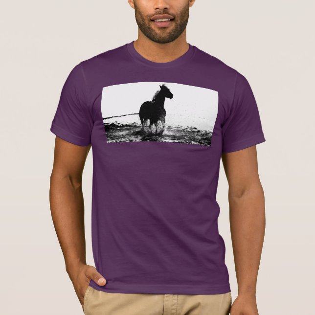 Trendig Template Running Horse Elegant Modern POP T Shirt (Framsida)