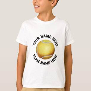 Trendig Tennis Boll Lägg till Personligen Namn T Shirt