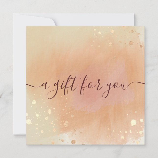 Trendig Terracotta Watercolor Gift Certificate (Framsida)