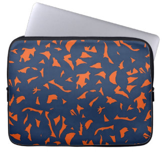 Trendig Terrazzo Konfettimönster - Marinblå och B Laptop Fodral