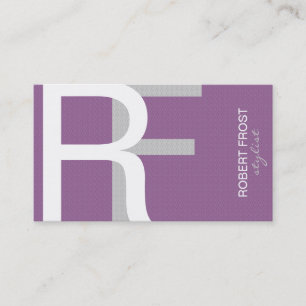 Trendig Texturerad Monogram VÄLJ BAKGRUNDSFÄRG Visitkort