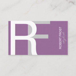Trendig Texturerad Monogram  VÄLJ BAKGRUNDSFÄRG Visitkort