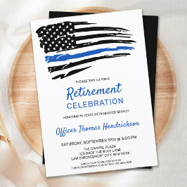 Trendig Thin Blue Line Polischef Pension Inbjudningar