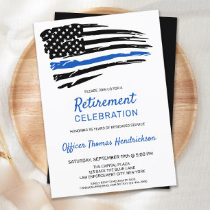 Trendig Thin Blue Line Polischef Pension Inbjudningar