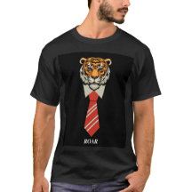 Trendig Tiger T-Shirt med Slipsklöver – Djärv Atti