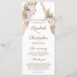 Trendig Torkat Handflatan Pampas Grass Guld Arch T Program