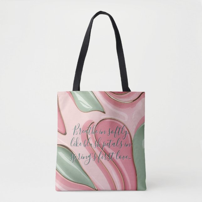 Trendig totebag med abstrakt grafisk design tygkasse (Framsida)