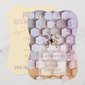 Trendig Tro Mauve Gul Modern Biskopa Guld Bi Inbjudningar