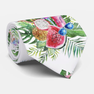 Trendig Tropical Blommigt Fruits Beverage Monogram Slips