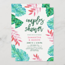 Trendig Tropical Watercolor Par Shower