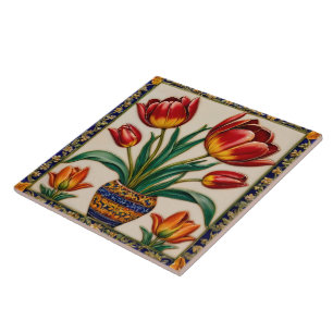 Trendig Tulips vackra samling Kakelplatta