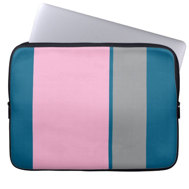 Trendig Turquise och Rosa Laptop sleeve MurugiTech (Framsidan)