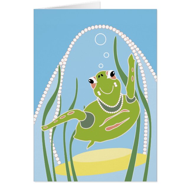 Trendig Turtle Hälsningskort (Framsidan)