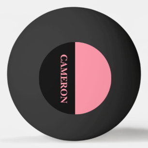 Trendig två Färg NAMN Rosa av svart och lax Pingisboll