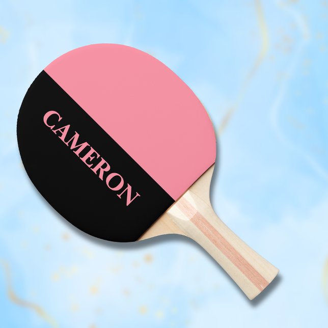 Trendig två Färg | NAMN | Rosa av svart och lax Pingisracket (Skapare uppladdad)