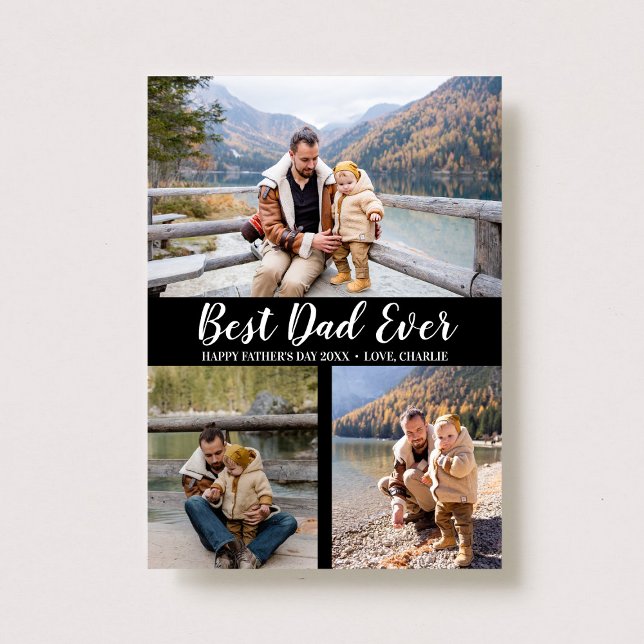 Trendig Typografi 3 Photo Collage Fars dag (Skapare uppladdad)