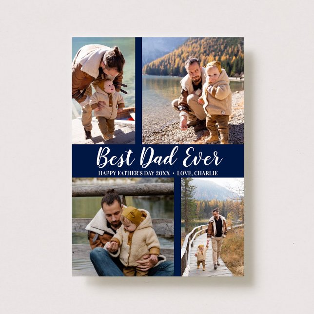 Trendig Typografi 4 Photo Collage Fars dag (Skapare uppladdad)