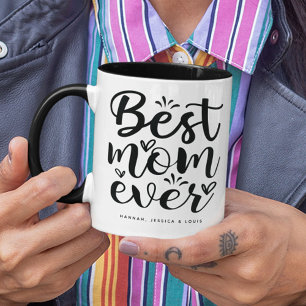 Trendig typografi Bästa mamma någonsin Mugg