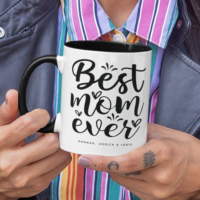 Trendig typografi Bästa mamma någonsin Mugg (Skapare uppladdad)