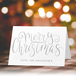 Trendig Typografi God jul Folierat Kort