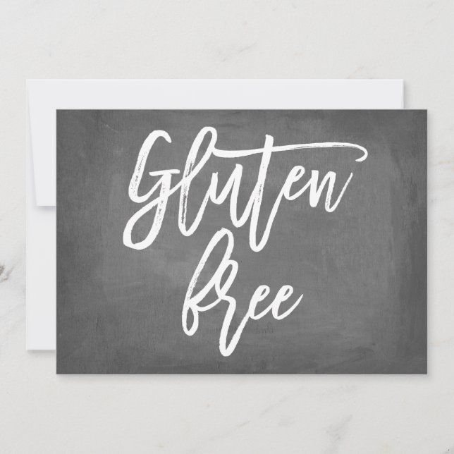 Trendig typografi kritskriftsutskrift Glutenfri ut Inbjudningar (Framsida)