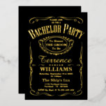 Trendig Typography Bachelor Party Real<br><div class="desc">Fira i stil med dessa moderna och mycket trendig riktiga filmpressade inbjudningar till kandidaturer från kandidatpartier. Den här utformningen är enkel att anpassa med din speciella händelsetext och dina gäster blir glada när de tar emot dessa fantastiska inbjudningskort.</div>