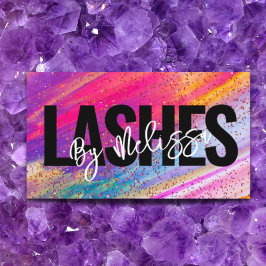 Trendig Typography Beauty Makeup Artist Lash Visitkort