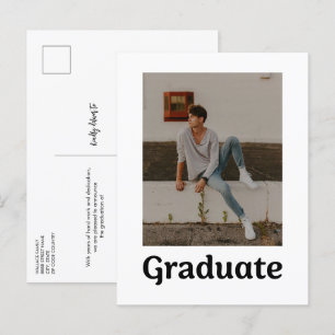 Trendig Typography Studenten-fotot Student Vykort