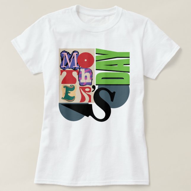Trendig Typography Tribute: Mors dag T Shirt (Design framsida)
