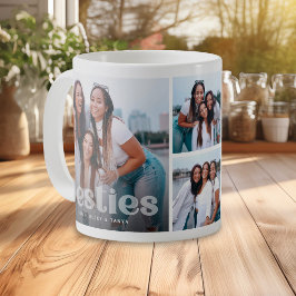 Trendig typsnittssatsning för 4 fotominnen kaffemugg