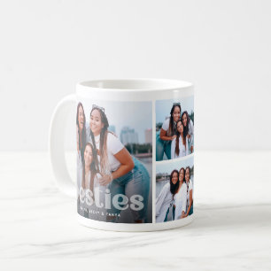 Trendig typsnittssatsning för 4 fotominnen  kaffemugg