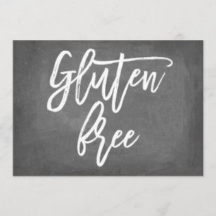 Trendig typsnittstava kritskrifttavla Glutenfri ut Inbjudningar