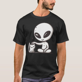 Trendig Ufo Shirt Retro Alien Friends Graphic Teec T