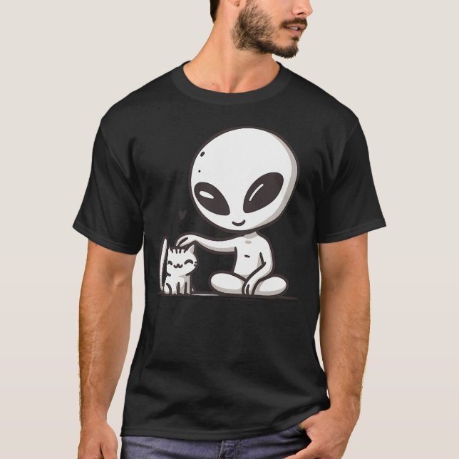 Trendig Ufo Shirt Retro Alien Friends Graphic Teec T (Framsida)