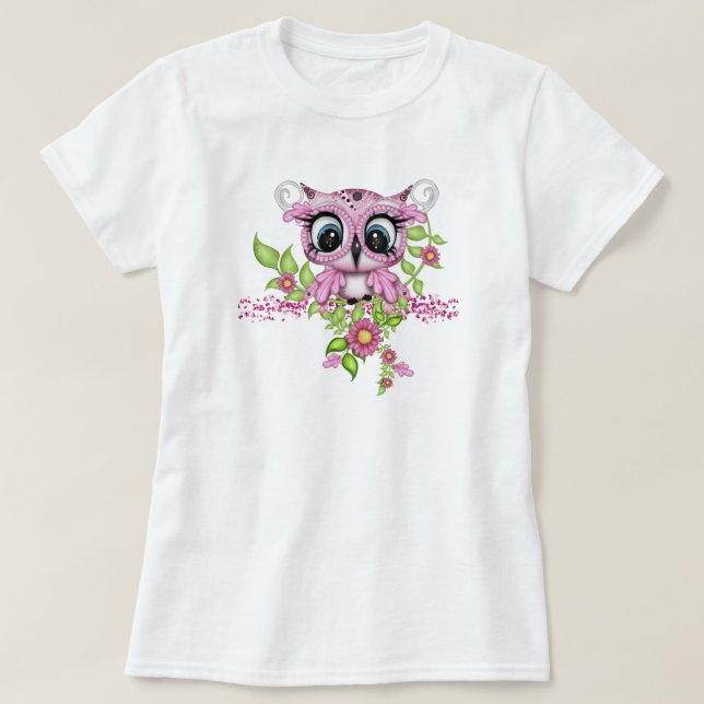 Trendig uggla t-shirt (Design framsida)