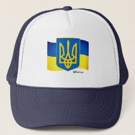 Trendig Ukrainas flagga, Emblem och Ukraina Sports Keps