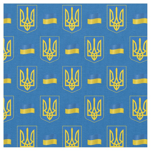 Trendig Ukrainas Flagga och Ukraina/mode Tyg (Närbild)
