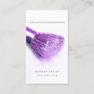 Trendig Ultra Violet Lila Silver Makeup Artist Visitkort