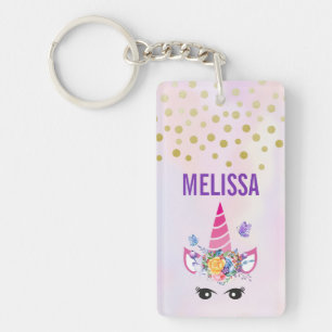 Trendig Unicorn med Flowers Butterflies & Confetti