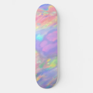 Trendig Unik, färglös faux holografisk opal Mini Skateboard Bräda 18,5 Cm