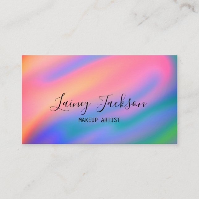 Trendig Unik vågar för Rosa Blue abstrakt  Visitkort (Framsida)