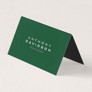 Trendig upp Grönt med minimalistisk mappning Visitkort