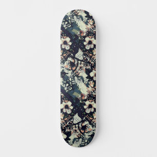 Trendig Urban Street Art Inspired Blommigt Skatebo Mini Skateboard Bräda 18,5 Cm