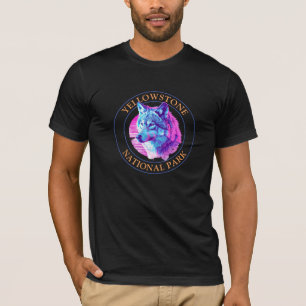 Trendig Varg Art, Yellowstone National Park, Circl T Shirt